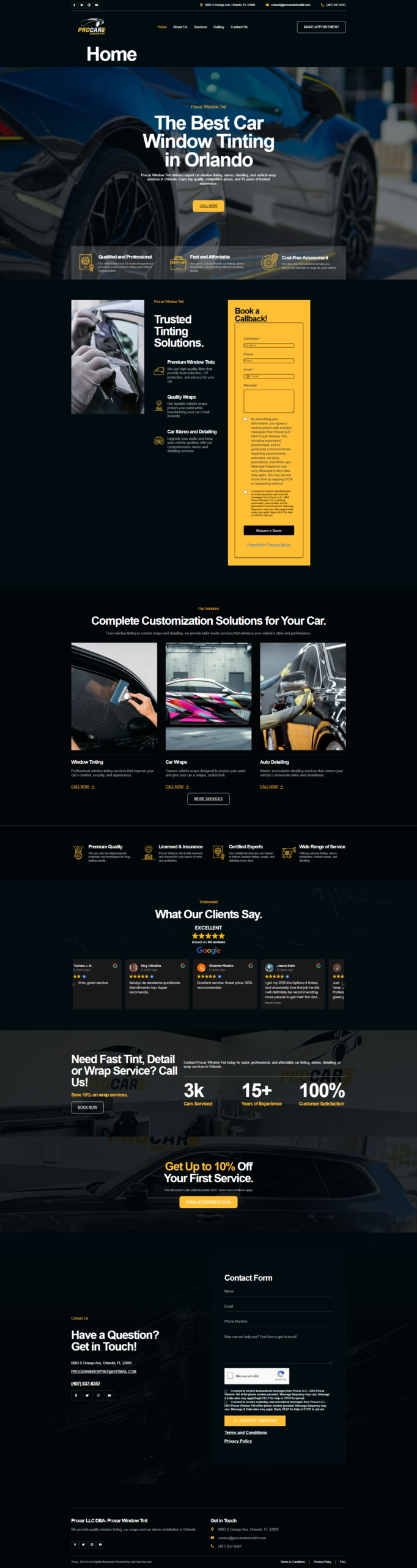 Print longo do site ProCar Window Tint